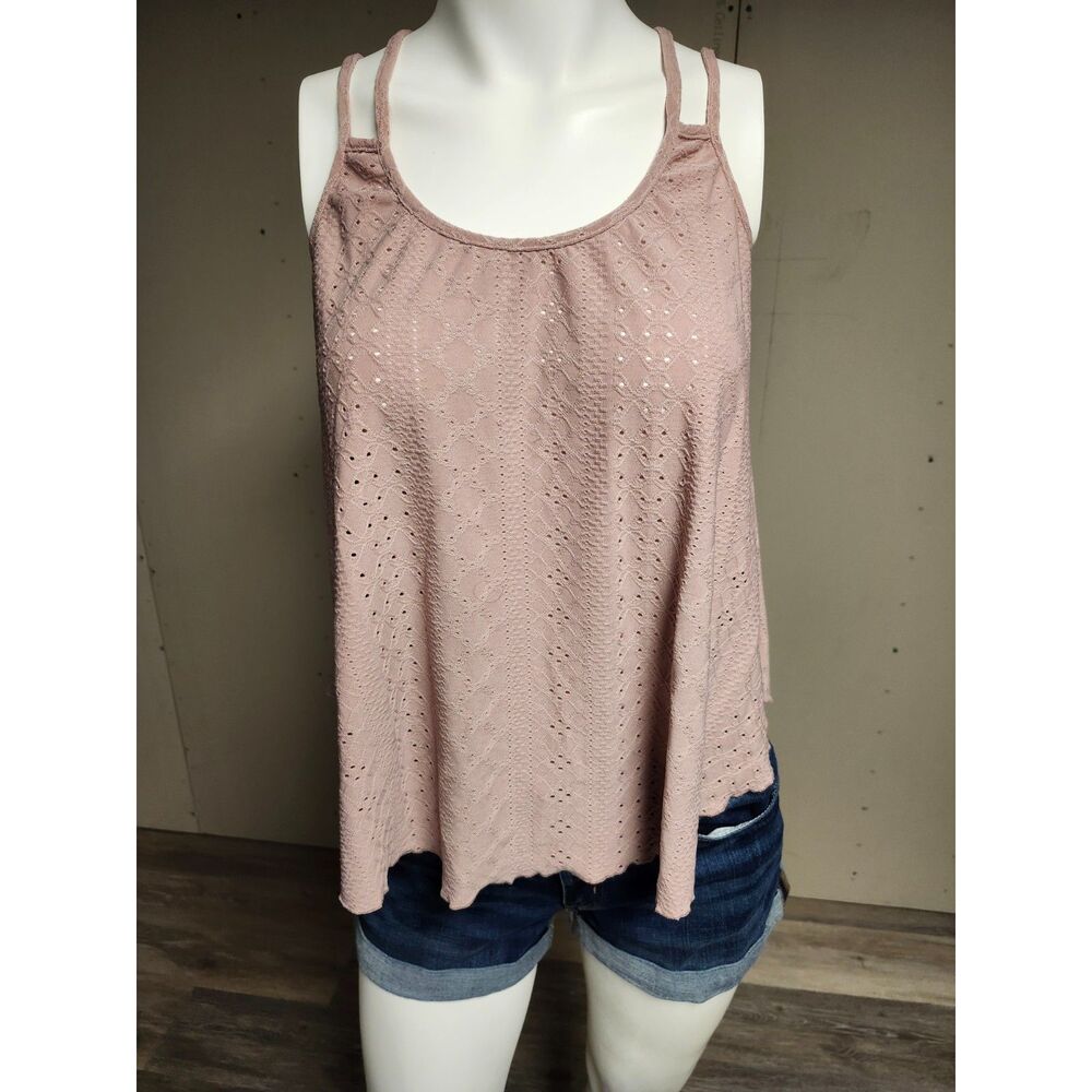 SHEIN Mauve Eyelet Cami | Double Spaghetti Strap | Size XL